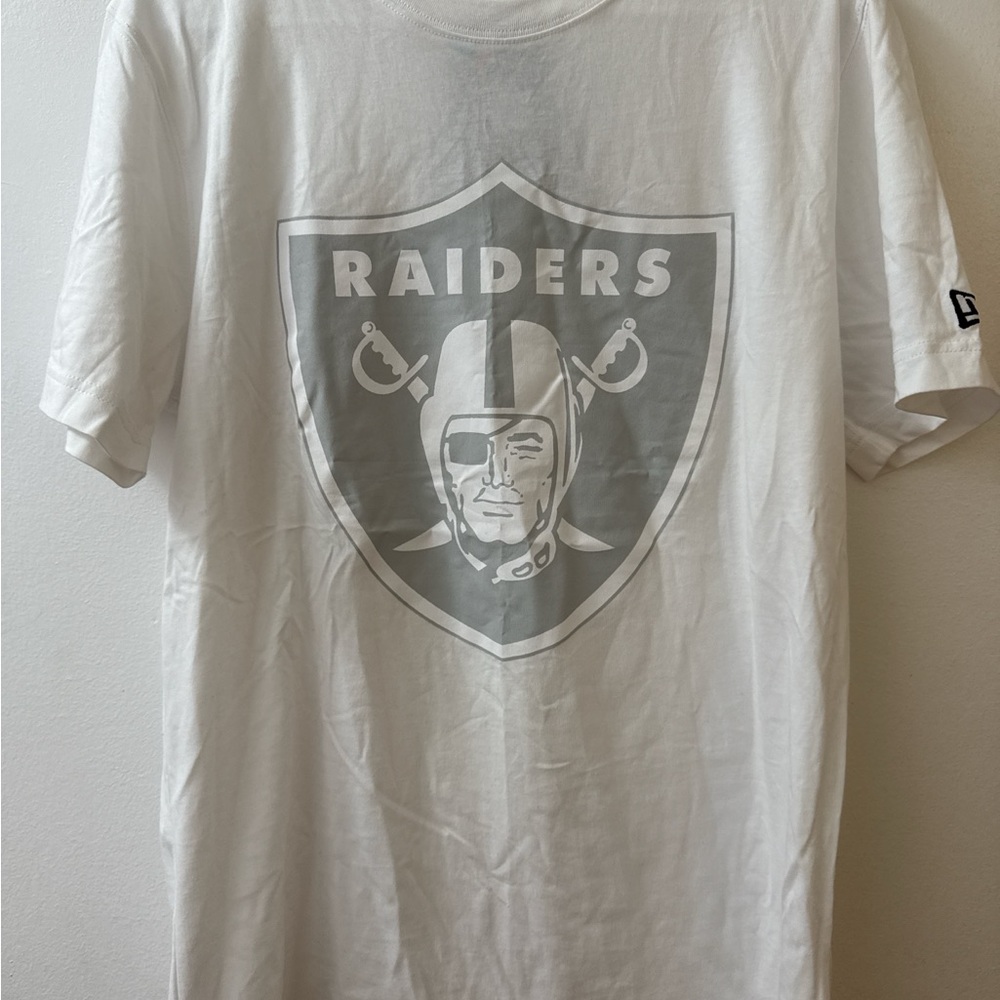 New Era White Raiders Tee